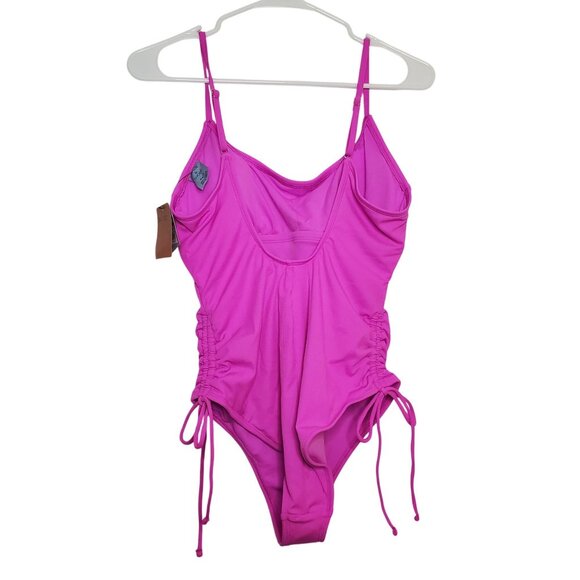 Shade & Shore Women's One-Piece Swimsuit Adjustable Straps Ruched Sides Medium ( - Picture 4 of 10